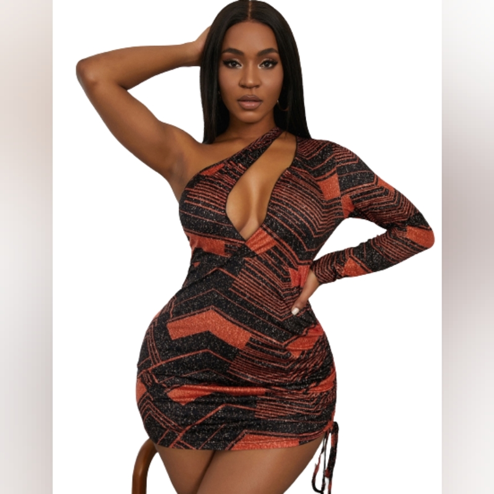 Marysol.Boutique Dress Jacinth One Shoulder Ruched Mini Dress Womens